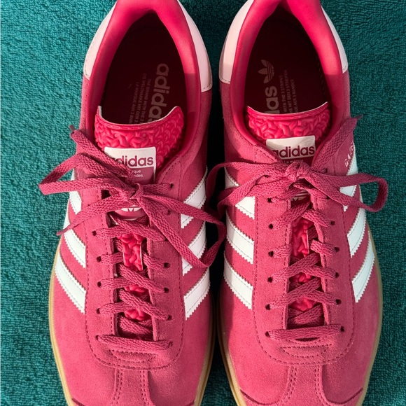 Women’s Adidas Gazelle Bold Platform Rare Wild Pink Suede Size 10 - Picture 6 of 12